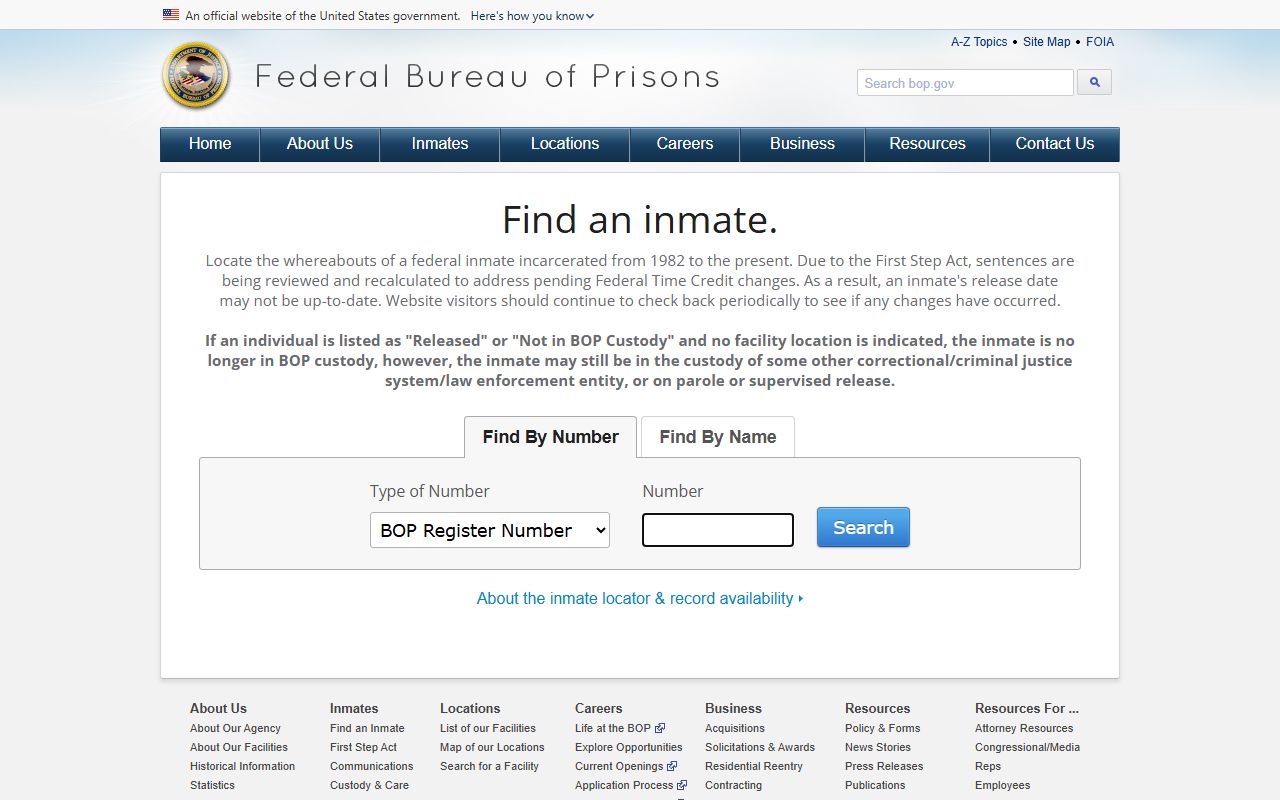 Delta County criminal court records federal Bureau of Prisons locator