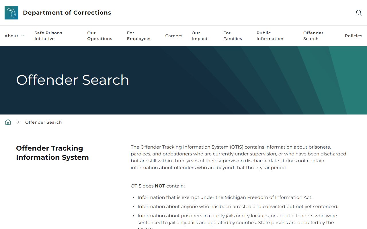 Delta County criminal court records OTIS supervision search