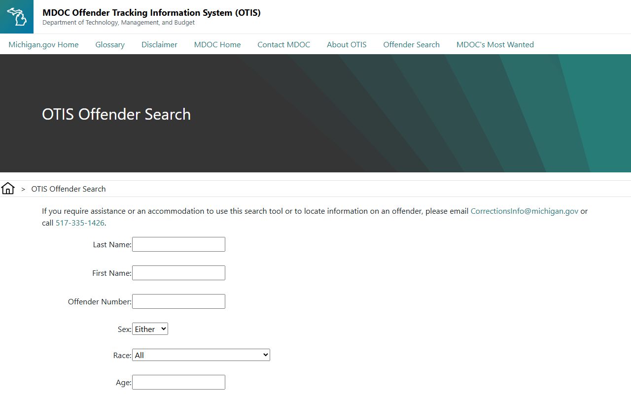 Delta County arrest records and charge lookups on the statewide OTIS offender search