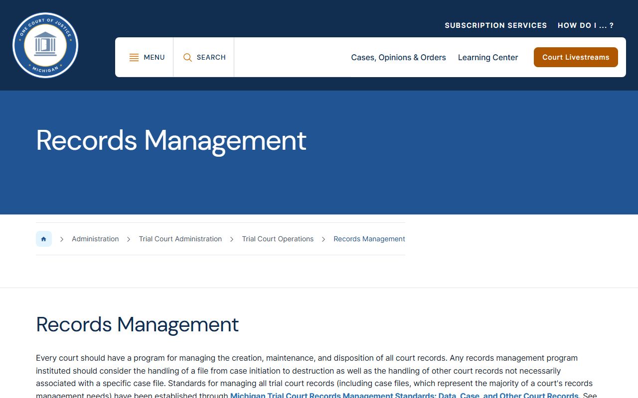 Delta County court records management and access rules